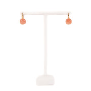 buy real authentic Bigli Rose Gold Deep Coral Mini Sweety Earrings safe online at labellov.com