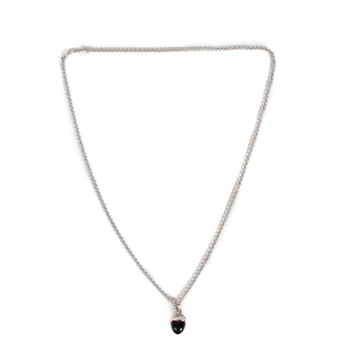 Collier pendentif en or blanc et onyx noir XL Tamara Comolli 90 cm