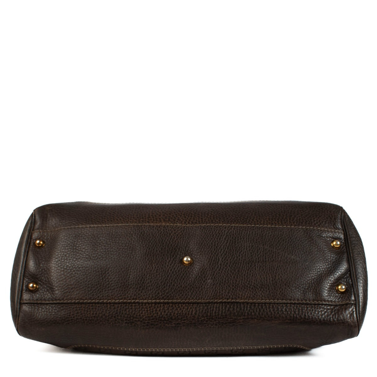 Sac porté épaule Gucci New Pelham grand modèle en cuir Guccissima marron foncé