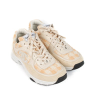 Chanel Peach Tweed Sneakers - size 40
