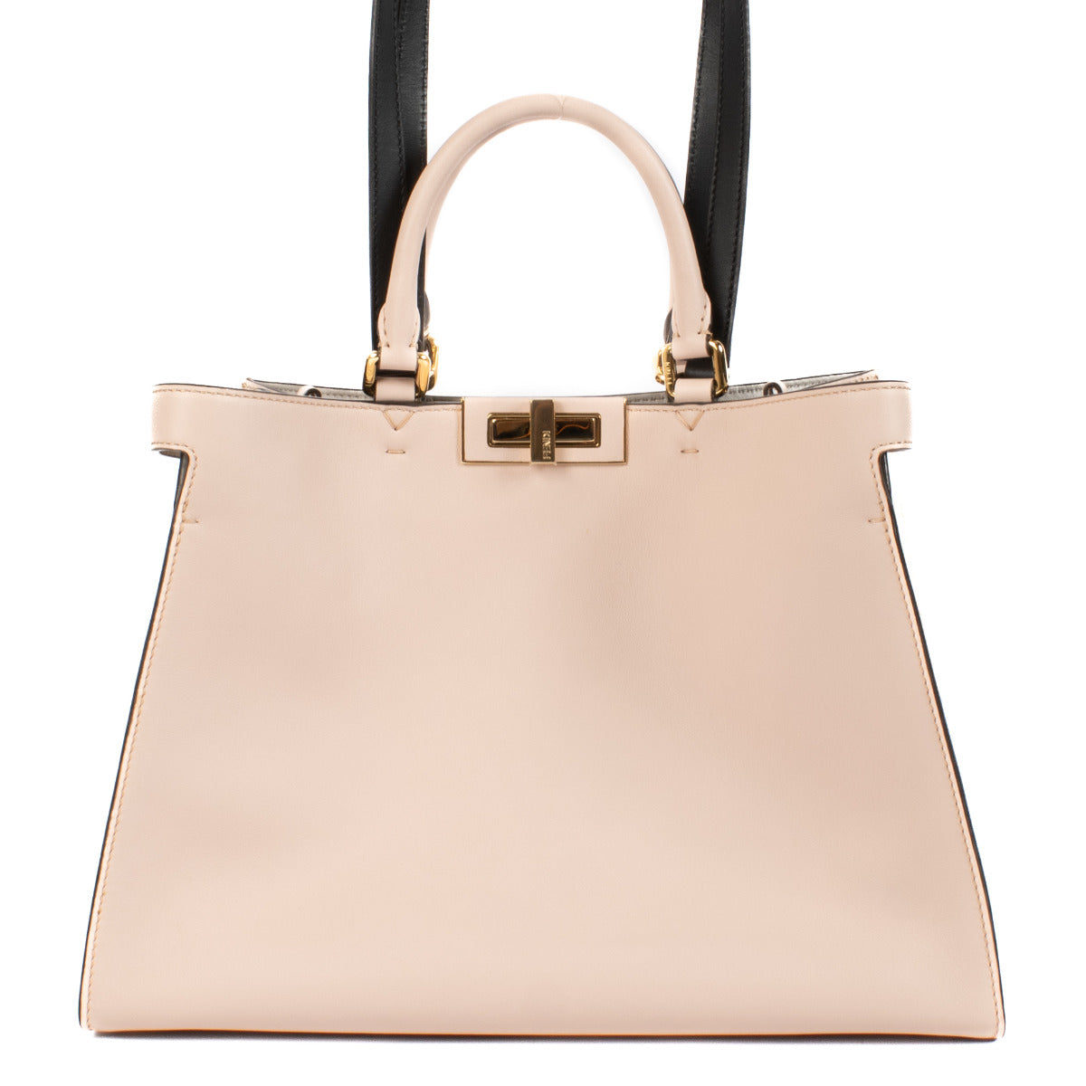 Fendi Roze Leren Peekaboo X-Tote Kleine Schoudertas
