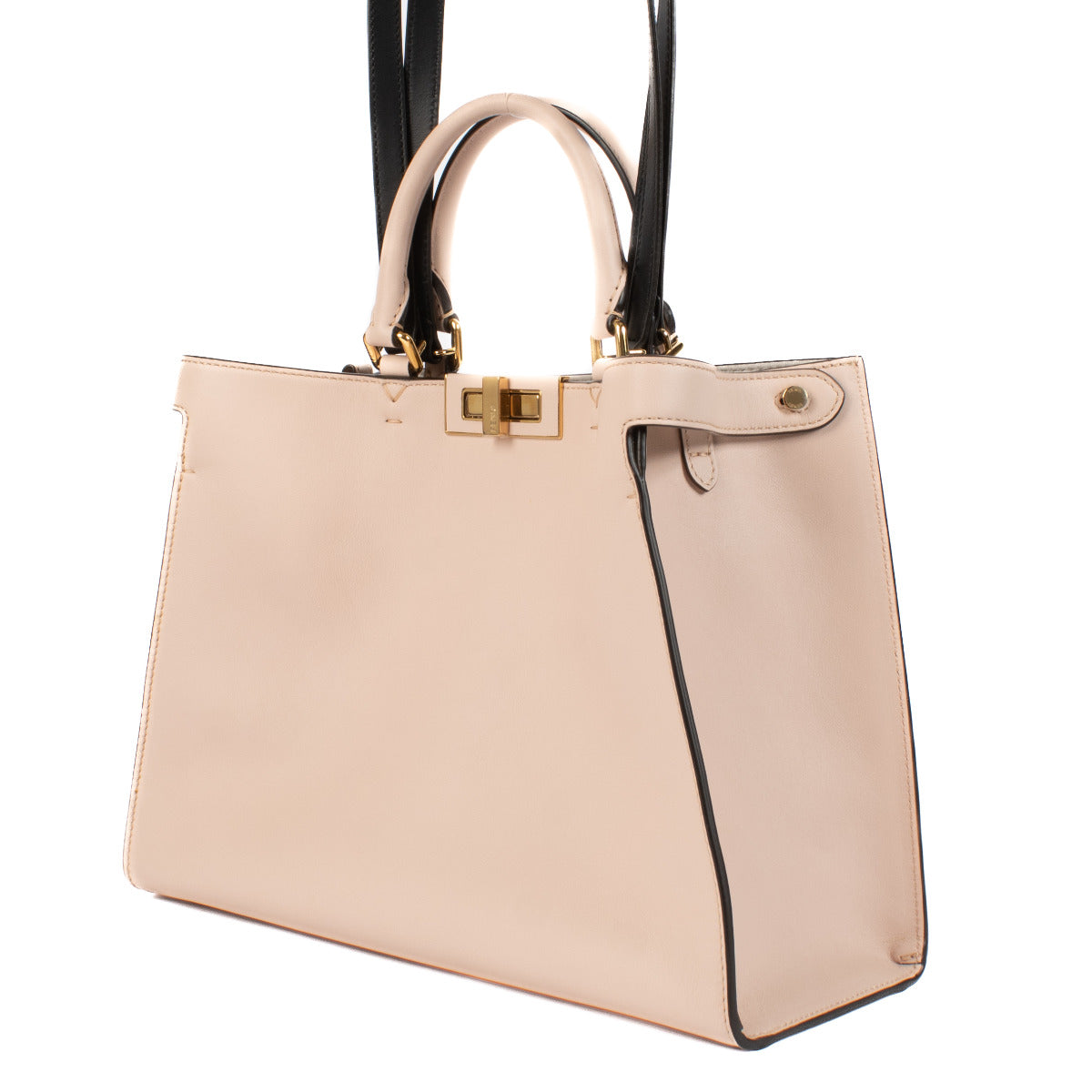 Fendi Roze Leren Peekaboo X-Tote Kleine Schoudertas