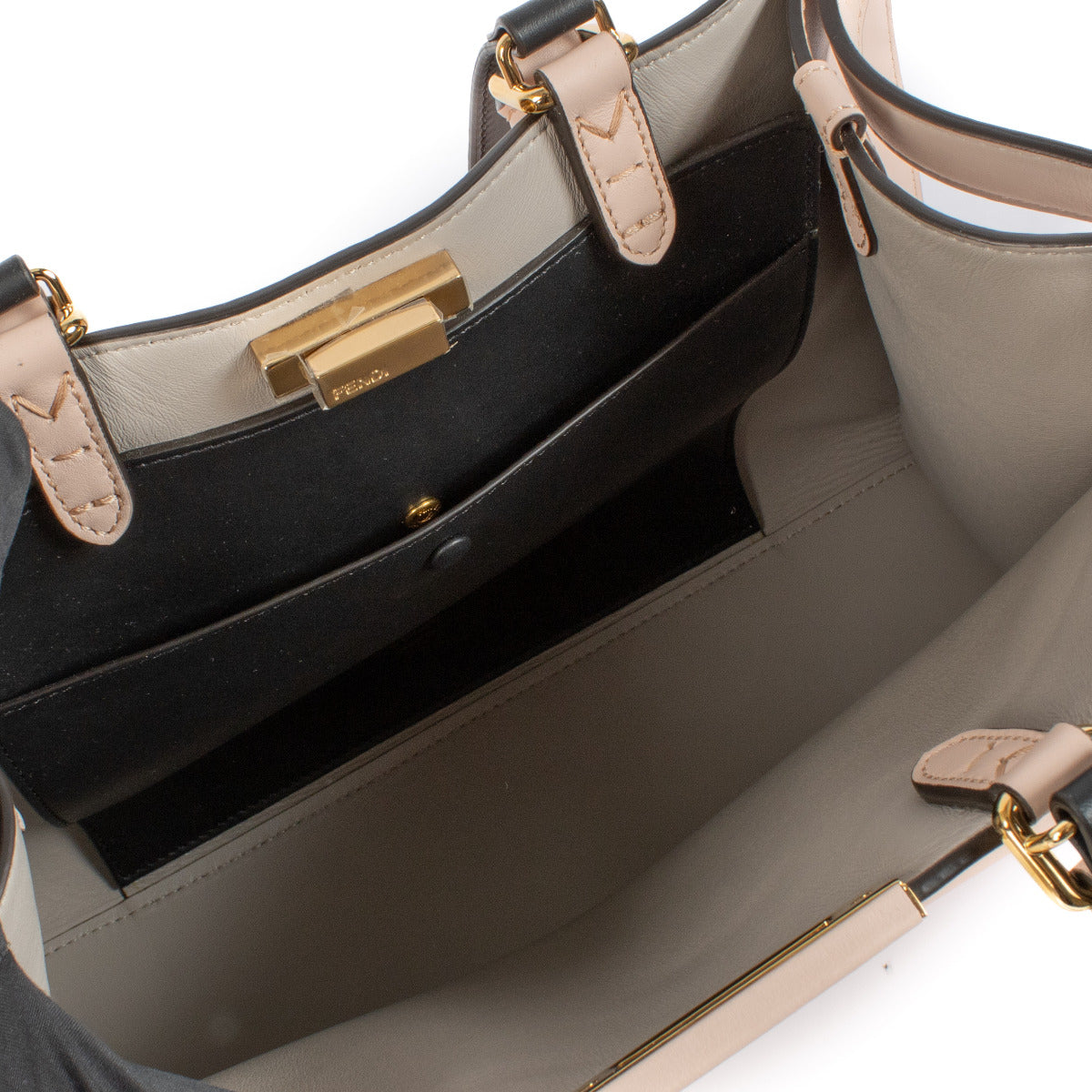 Fendi Roze Leren Peekaboo X-Tote Kleine Schoudertas