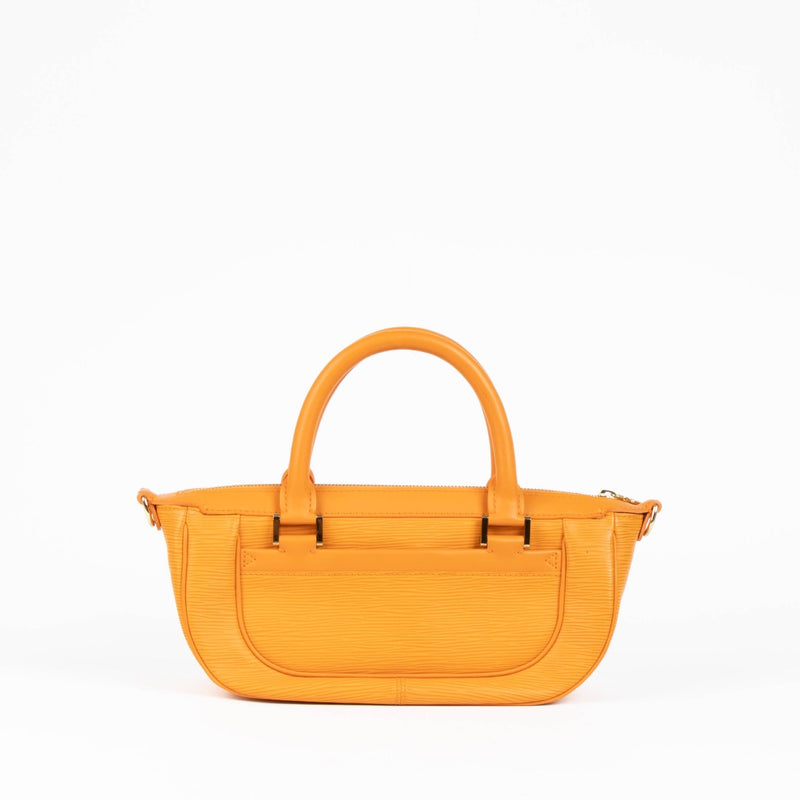 Authentic pre-loved Louis Vuitton Orange Epi Dhanura PM Top Handle Bag on Labellov.com