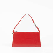 Authentic pre-loved Louis Vuitton Red Epi Pochette Accessoire Clutch on Labellov.com
