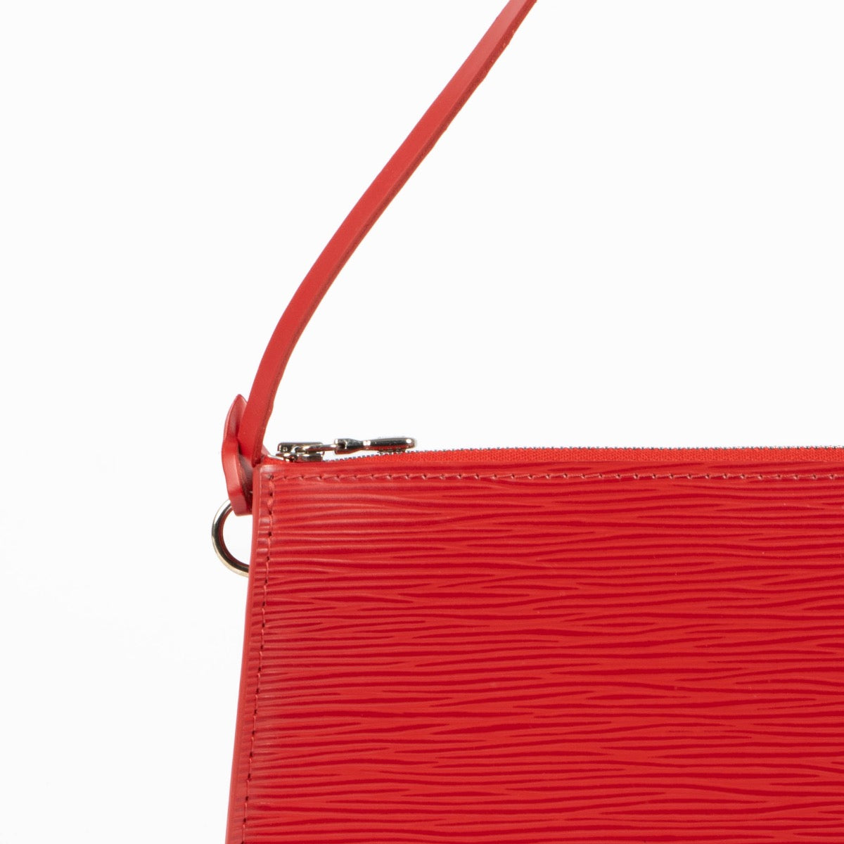 Authentic pre-loved Louis Vuitton Red Epi Pochette Accessoire Clutch on Labellov.com