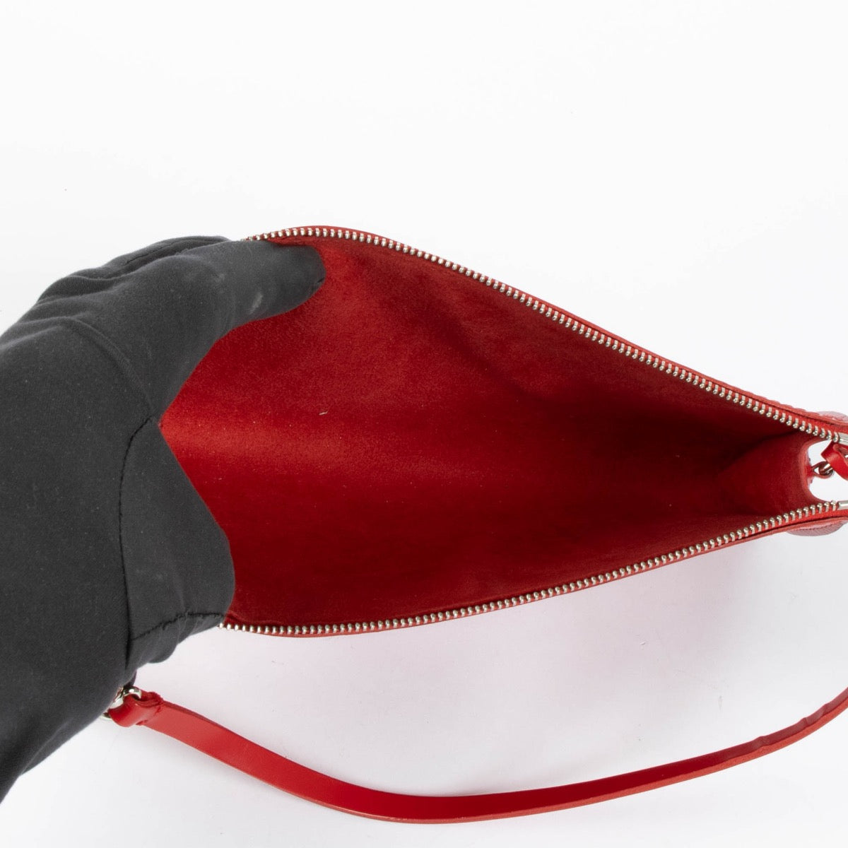 Authentic pre-loved Louis Vuitton Red Epi Pochette Accessoire Clutch on Labellov.com