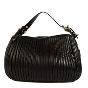 Shop safe online at Labellov in Antwerp, Brussels and Knokke this 100% authentic second hand Miu Miu Black Matelasse Hobo Shoulder Bag