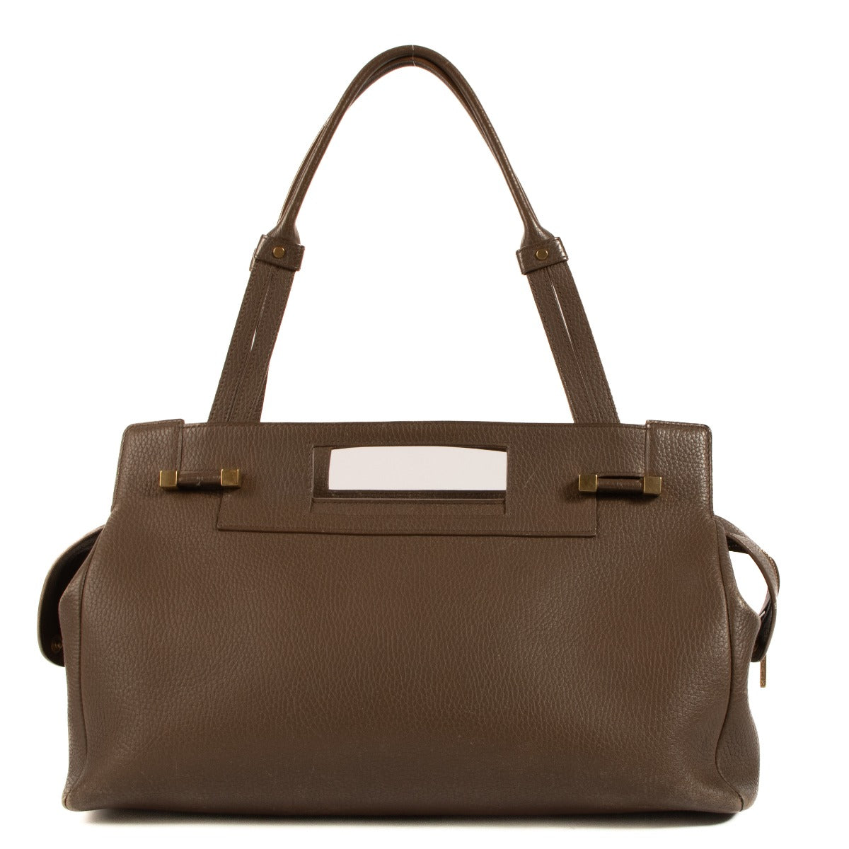 Shop safe online at Labellov in Antwerp, Brussels and Knokke this 100% authentic second hand Delvaux Brown Leather Le Benjamin Bag