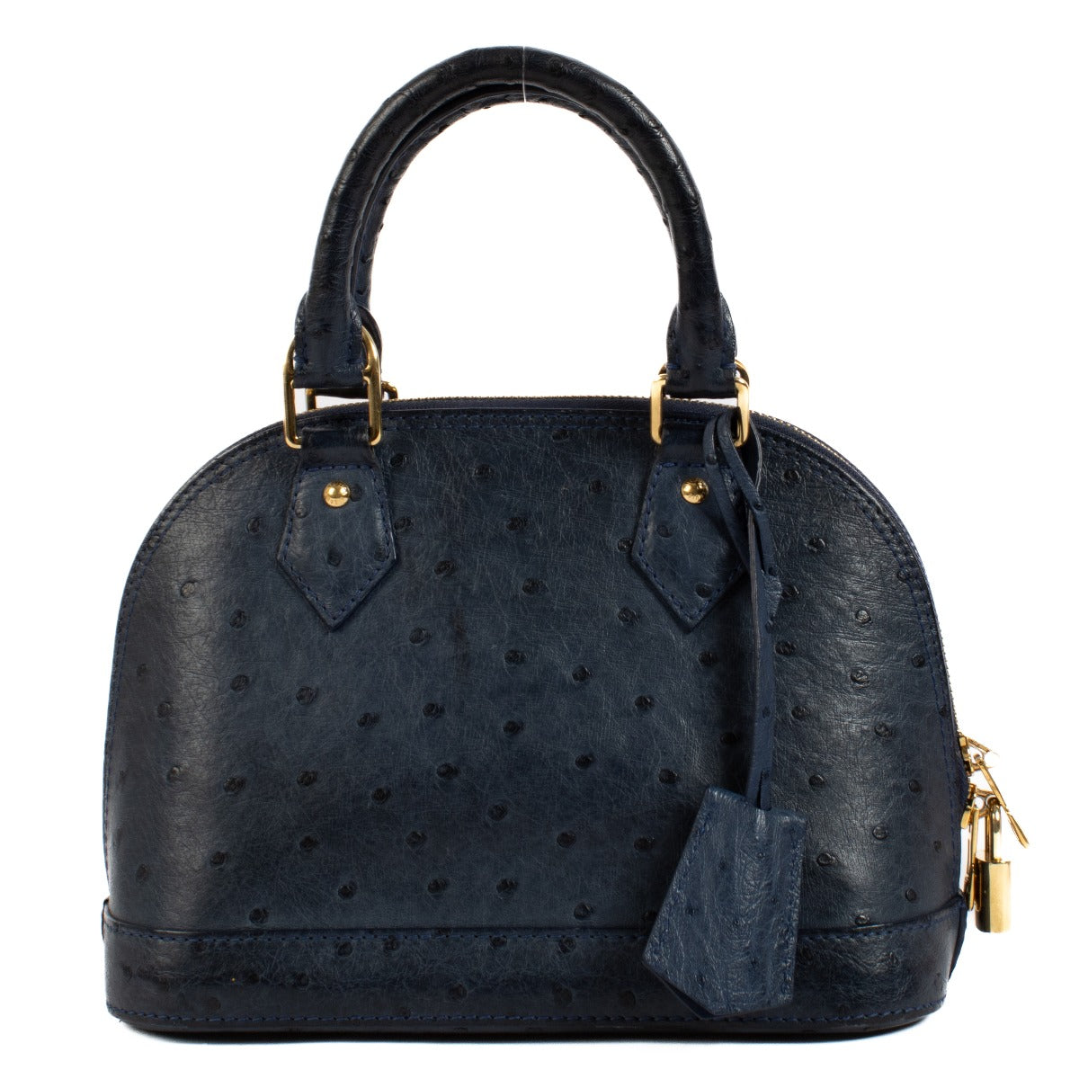 Louis Vuitton Indigo Blue Ostrich Alma BB