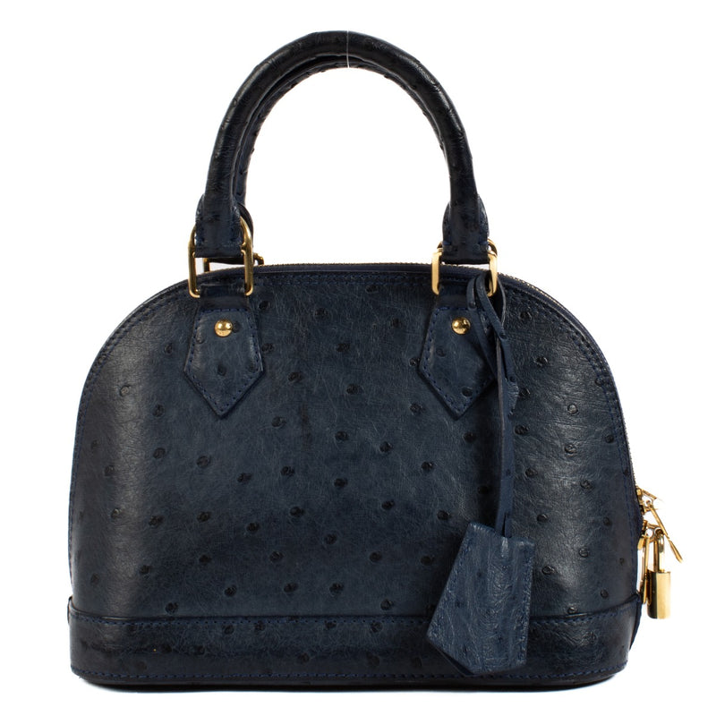 Louis Vuitton Indigo Blue Ostrich Alma BB