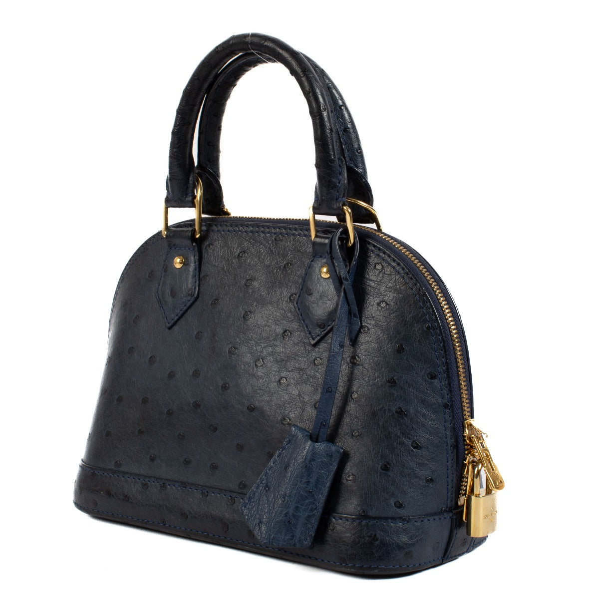 Louis Vuitton Indigo Blue Ostrich Alma BB