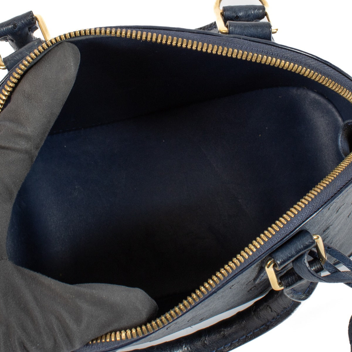 Louis Vuitton Indigo Blue Ostrich Alma BB