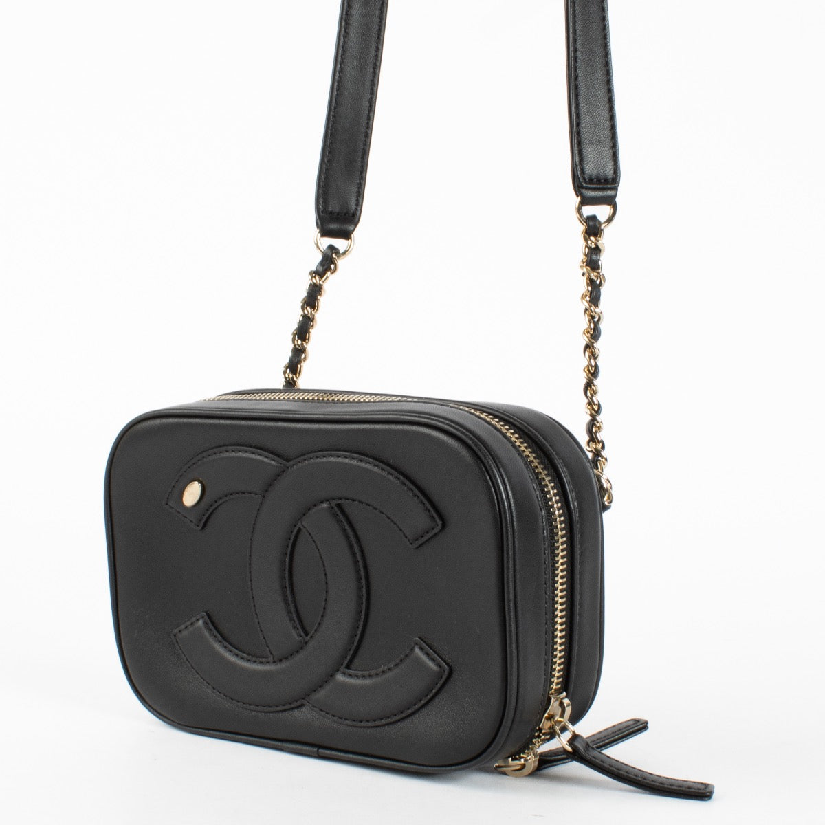 Authentic Preloved Chanel Black CC Belt Bag on labellov.com