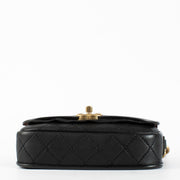 Authentic pre-loved Chanel Classic Black Calfskin Flap Bag with Pouch on Labellov.com
