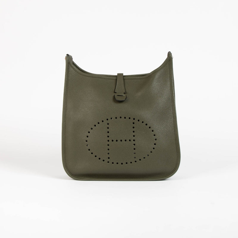 Authentic pre-loved Hermès Evelyne III 29 Vert Olive Clemence PHW on Labellov.com