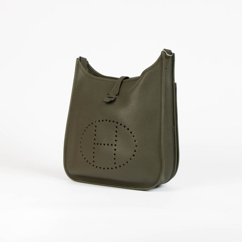Authentic pre-loved Hermès Evelyne III 29 Vert Olive Clemence PHW on Labellov.com