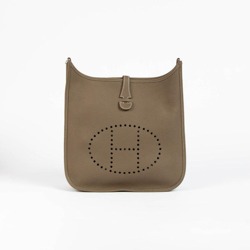 Shop this authentic Hermès Evelyne lll 29 Etoupe Clemence PHW pre-loved on Labellov.com