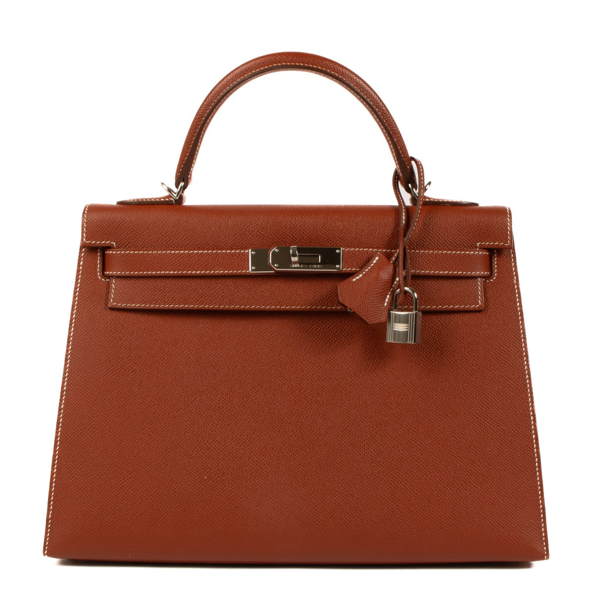 Authentic second hand Hermès 2014 Kelly 32 Brique Epsom on www.labellov.com