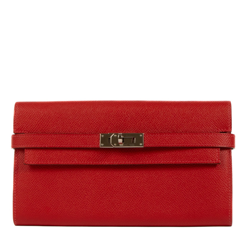 Hermès Kelly Classic Rouge Casaque Epsom Wallet