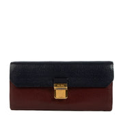 Shop safe online at Labellov in Antwerp, Brussels and Knokke this 100% authentic second hand Miu Miu Blue and Burgundy Long Wallet