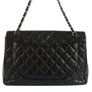 Shop safe online at Labellov in Antwerp, Brussels and Knokke this 100% authentic second hand Chanel Black Caviar Maxi Classic Single Flap Bag