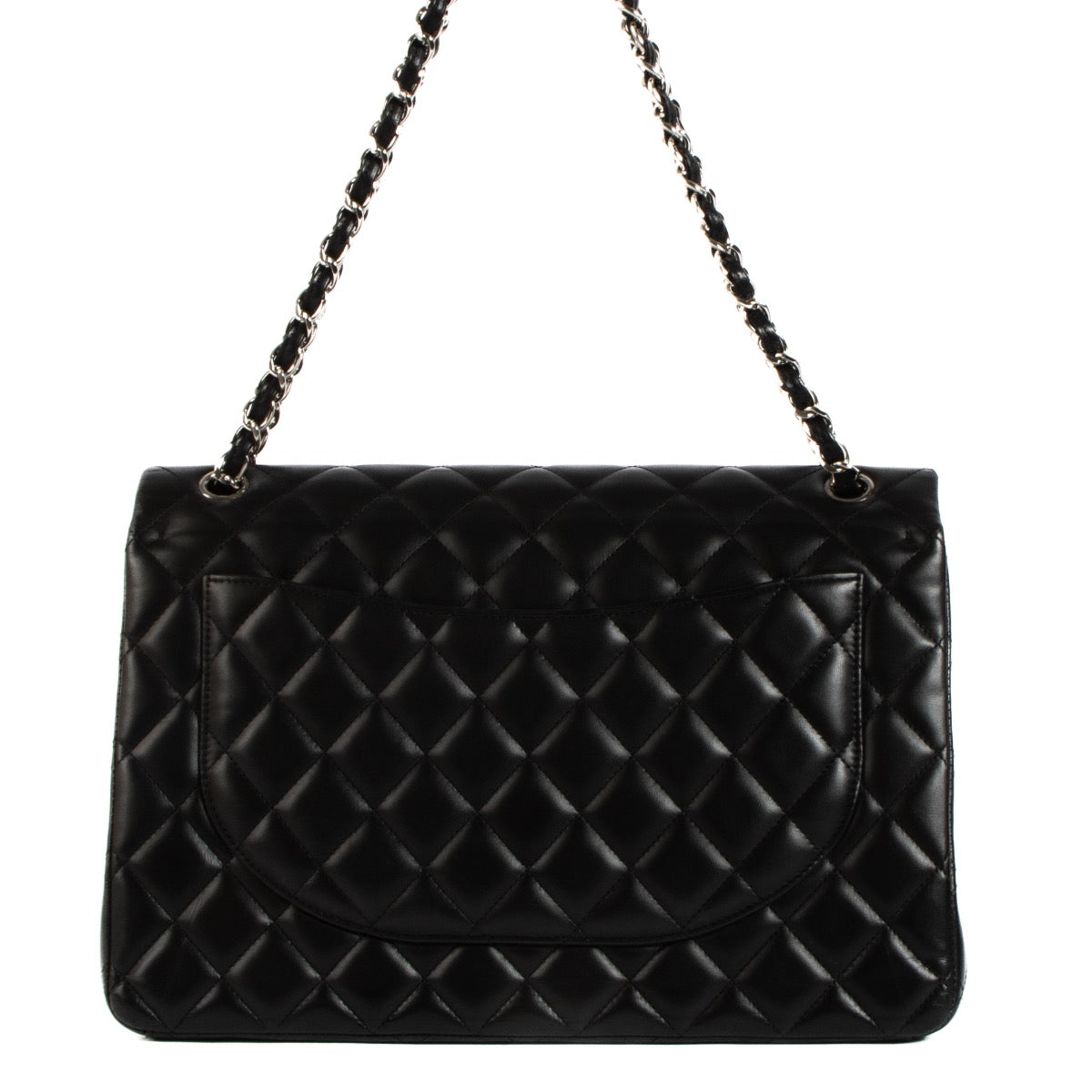 shop 100% authentic second hand Chanel Black Lambskin Maxi Classic Flap Bag on Labellov.com