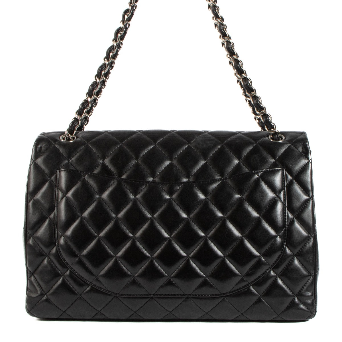 shop 100% authentic second hand Chanel Black PHW Maxi Classic Single Flap Bag on Labellov.com
