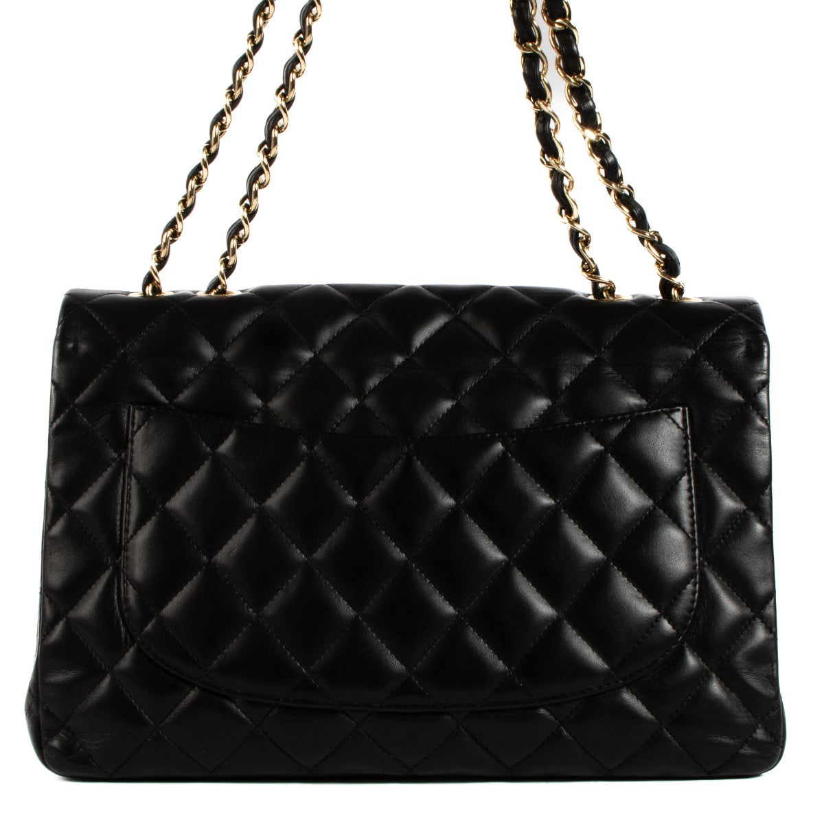 shop 100% authentic second hand Chanel Black Lambskin GHW Classic Single Flap Bag on Labellov.com