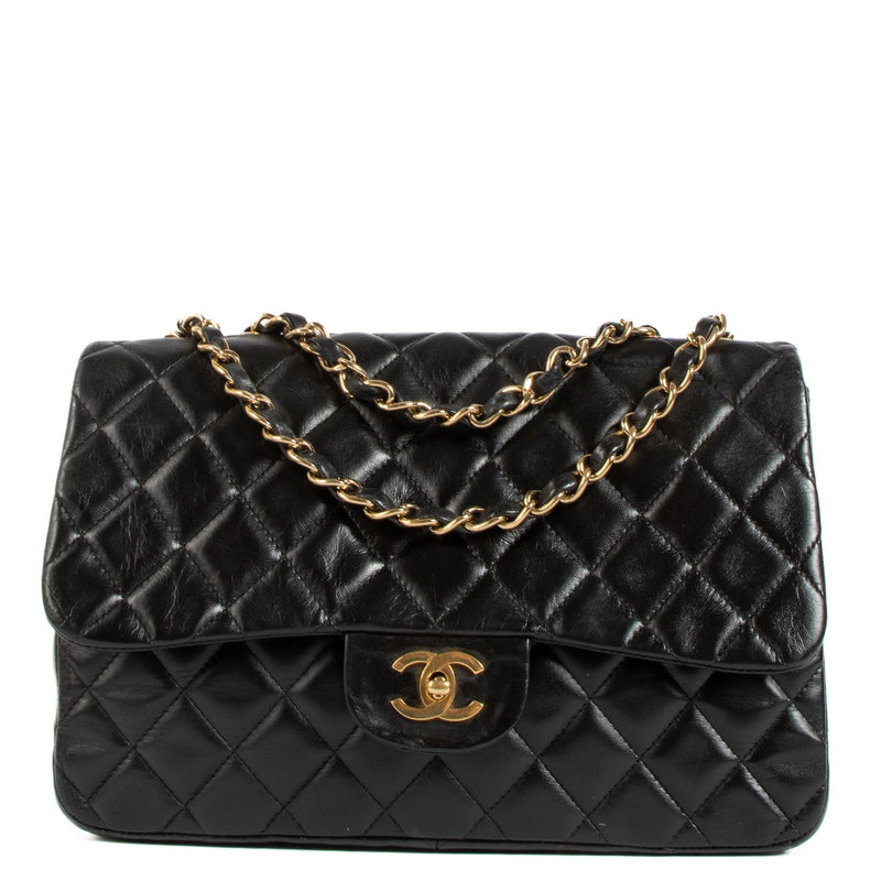 shop 100% authentic second hand Chanel Black GHW Large Classic Single Flap Bag on Labellov.com