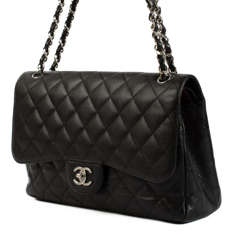 Chanel Black Caviar Large Classic Flap Bag