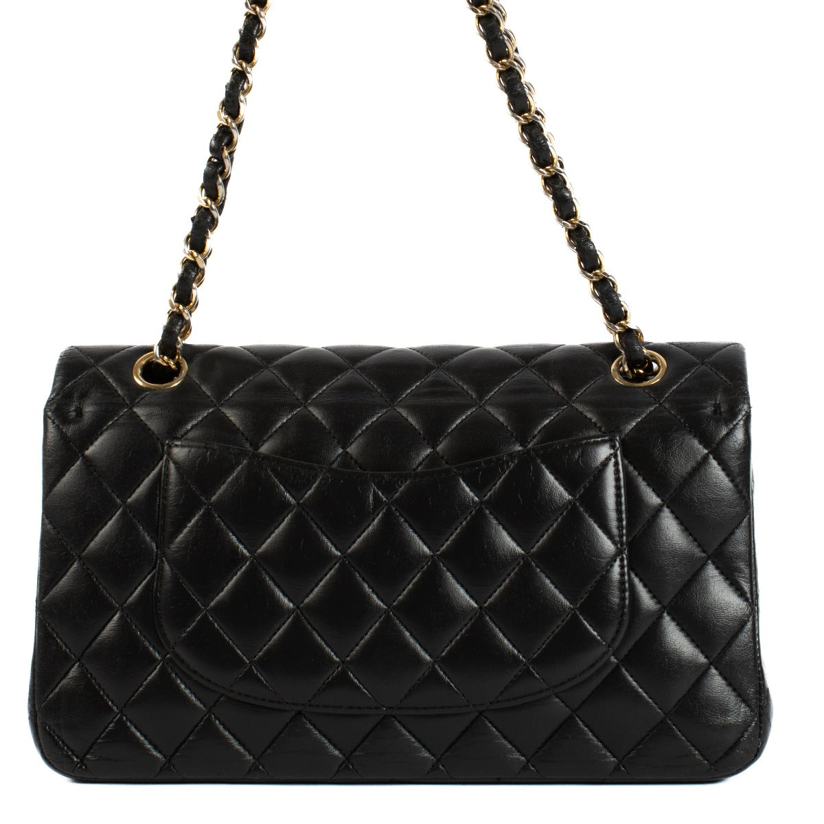 Chanel Black Lambskin Medium Classic 11.12 Flap Bag