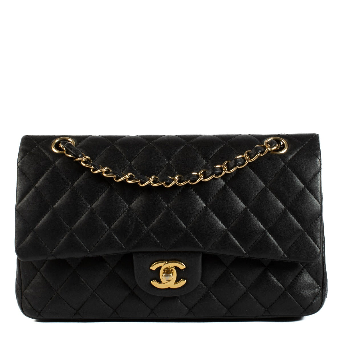 Shop safe online at Labellov in Antwerp, Brussels and Knokke this 100% authentic second hand Chanel Black Medium Classic 11.12 Bag