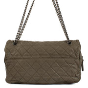 Shop safe online at Labellov in Antwerp, Brussels and Knokke this 100% authentic second hand Chanel Khaki Quilted Iridescent Calfskin Large Shiva Flap Bag