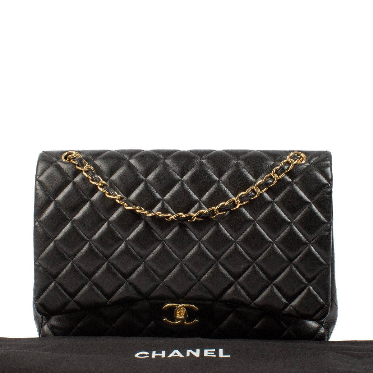 shop 100% authentic second hand Chanel Black Large Classic Flap Bag on Labellov.com