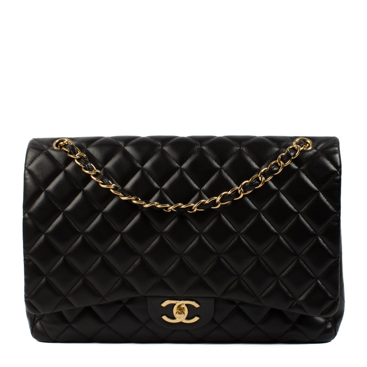 shop 100% authentic second hand Chanel Black Large Classic Flap Bag on Labellov.com