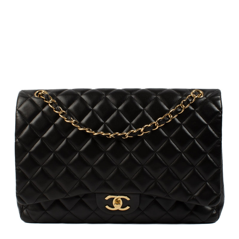 shop 100% authentic second hand Chanel Black Large Classic Flap Bag on Labellov.com