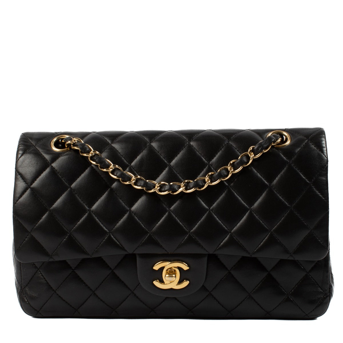 Chanel Black Lambskin Medium Classic 11.12 Bag