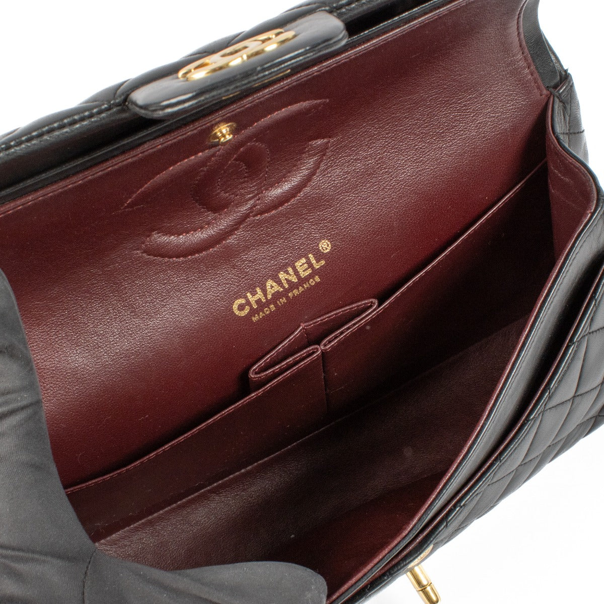Chanel Black Lambskin Medium Classic 11.12 Bag
