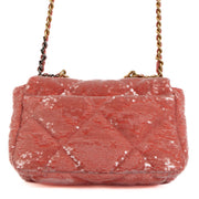 Shop safe online at Labellov in Antwerp, Brussels and Knokke this 100% authentic second hand Chanel Pink Sequin Small 19 Classic Flap Bag
