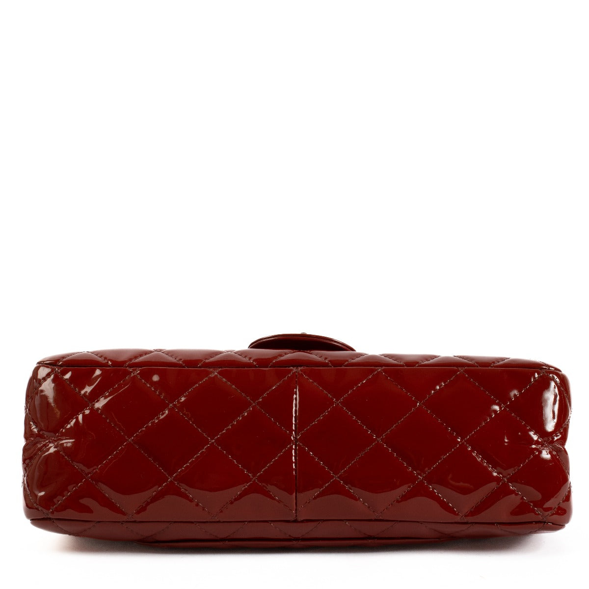 Sac Maxi 2.55 Chanel en cuir verni rouge
