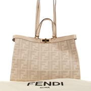 Shop safe online at Labellov in Antwerp, Brussels and Knokke this 100% authentic second hand Fendi Pink Canvas Vitello King Medium Peekaboo X-Tote Bag