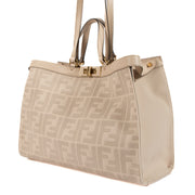 Shop safe online at Labellov in Antwerp, Brussels and Knokke this 100% authentic second hand Fendi Pink Canvas Vitello King Medium Peekaboo X-Tote Bag