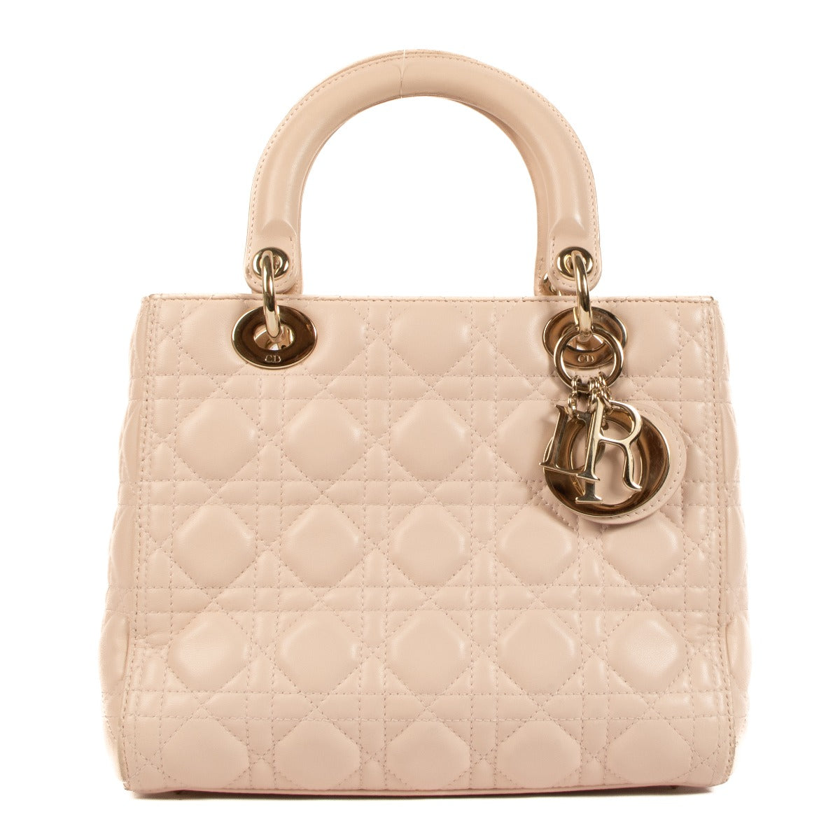 Christian Dior Lady Dior Rose Poudre Fabric Top Handle Bag for the best price at Labellov secondhand luxury in Antwerp. We buy and sell your preloved and new designer bags for the best price at Labellov secondhand luxury in Antwerp. Koop en verkoop uw aut