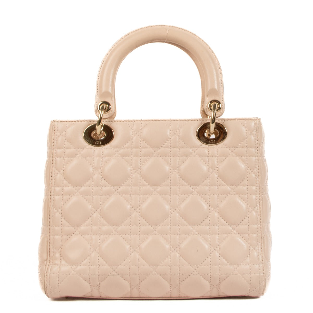 Christian Dior Lady Dior Rose Poudre Fabric Top Handle Bag for the best price at Labellov secondhand luxury in Antwerp. We buy and sell your preloved and new designer bags for the best price at Labellov secondhand luxury in Antwerp. Koop en verkoop uw aut
