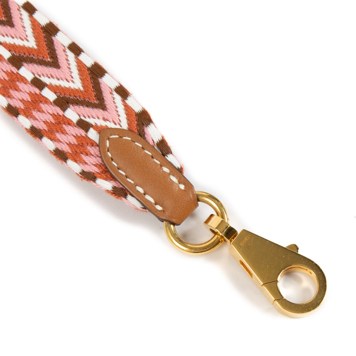 Bandoulière de sac Hermès Sangle Zigzag 25 mm Or