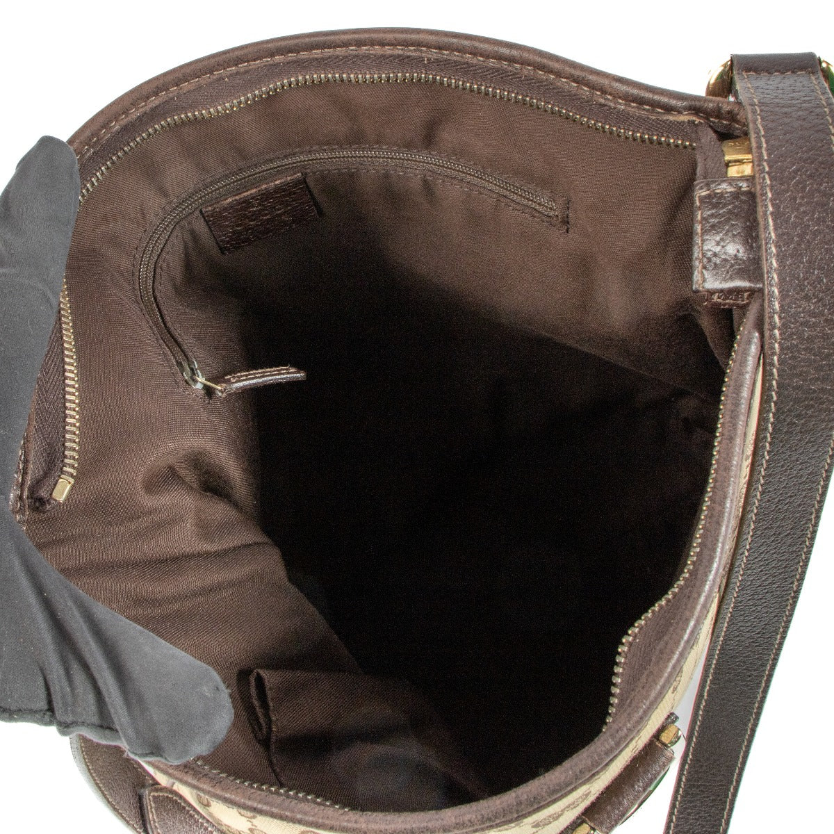 Shop 100% authentic Gucci Monogram GG Canvas Abbey Crossbody Bag at Labellov.com.