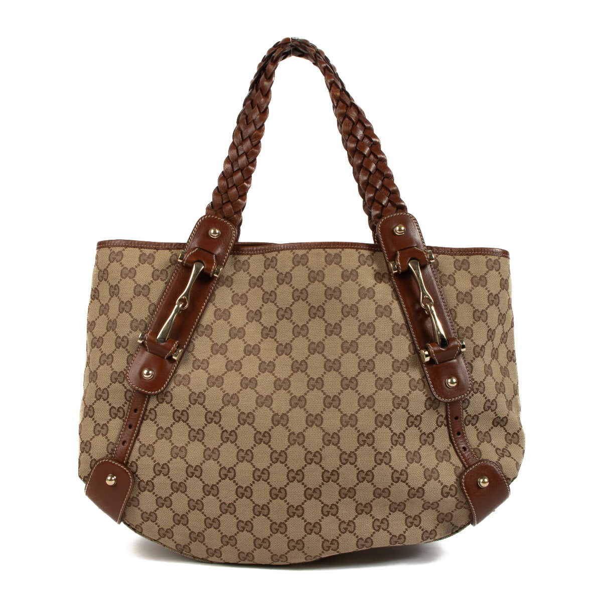 Shop 100% authentic Gucci Monogram Pelham Shoulder bag brown at Labellov.com.