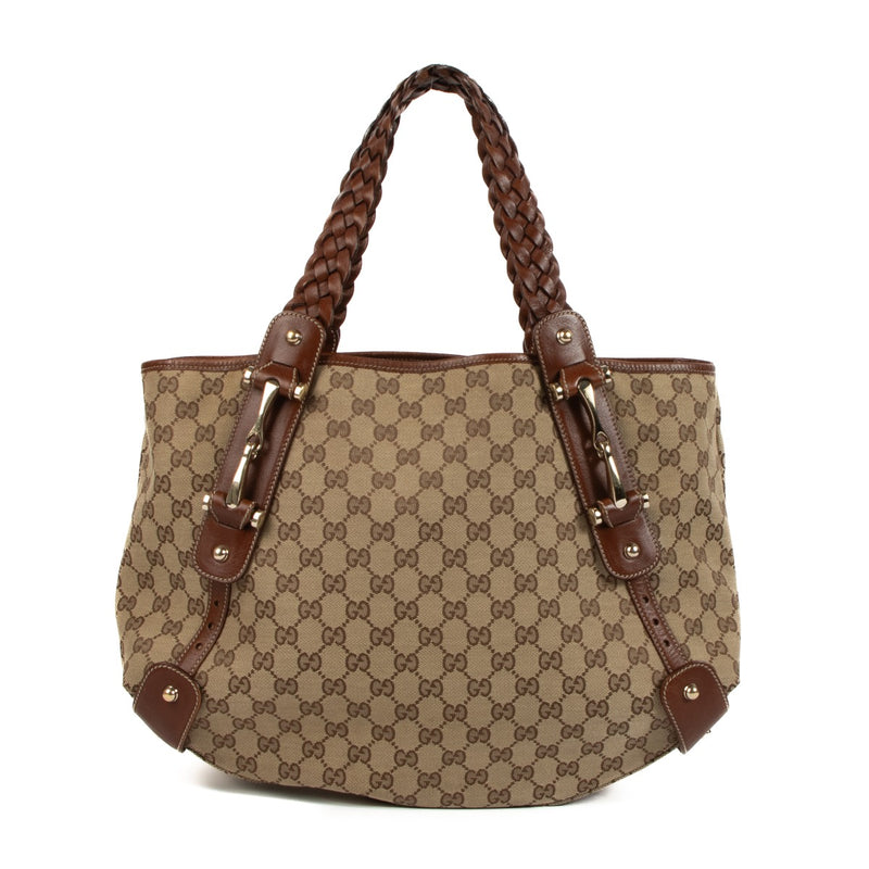 Shop 100% authentic Gucci Monogram Pelham Shoulder bag brown at Labellov.com.