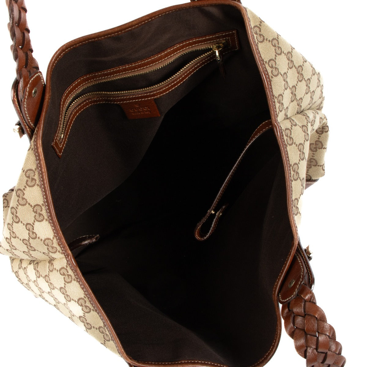 Shop 100% authentic Gucci Monogram Pelham Shoulder bag brown at Labellov.com.